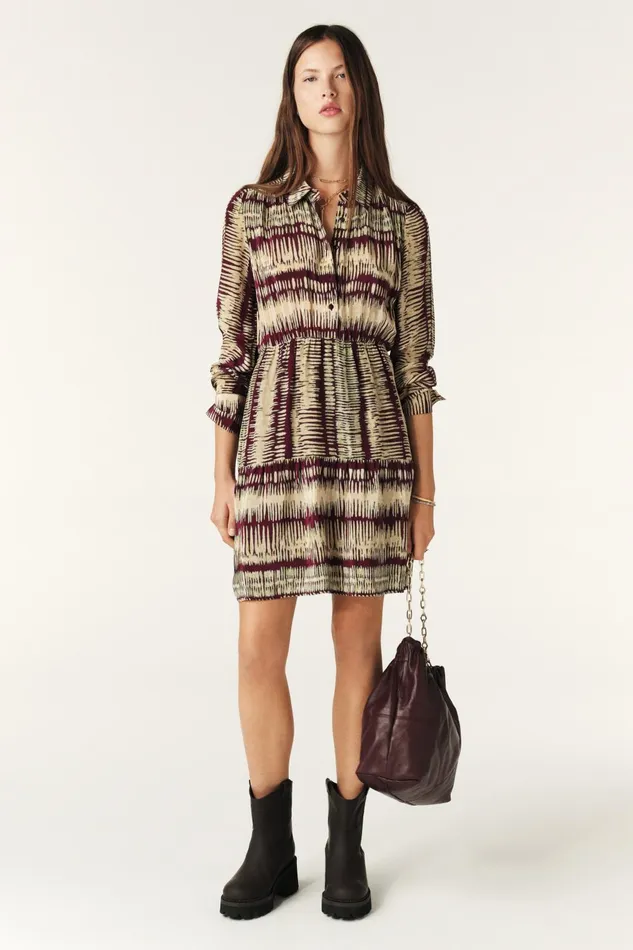 Short Printed Dress Apoldie Red Women Baandsh Dresses