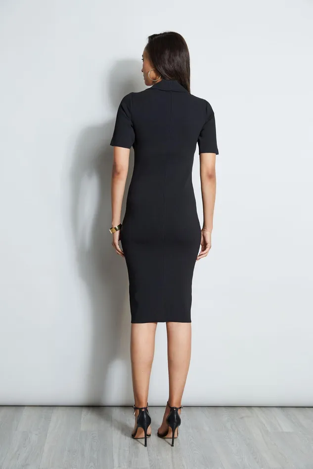Short Sleeve Dresses Women Elie Tahari Contour Sweater Dress BLACK