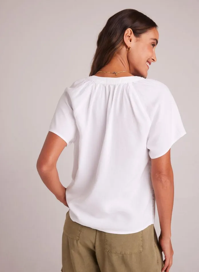Short Sleeve Women Bella Dahl Flowy Short Sleeve Pullover 8211 White