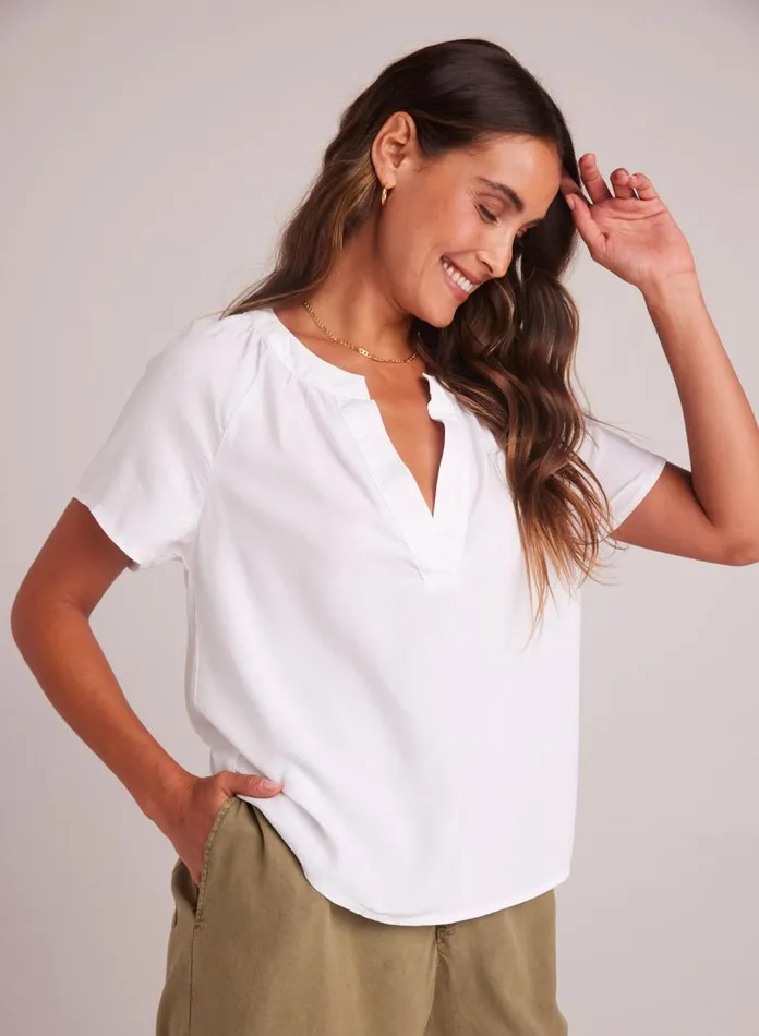 Short Sleeve Women Bella Dahl Flowy Short Sleeve Pullover 8211 White