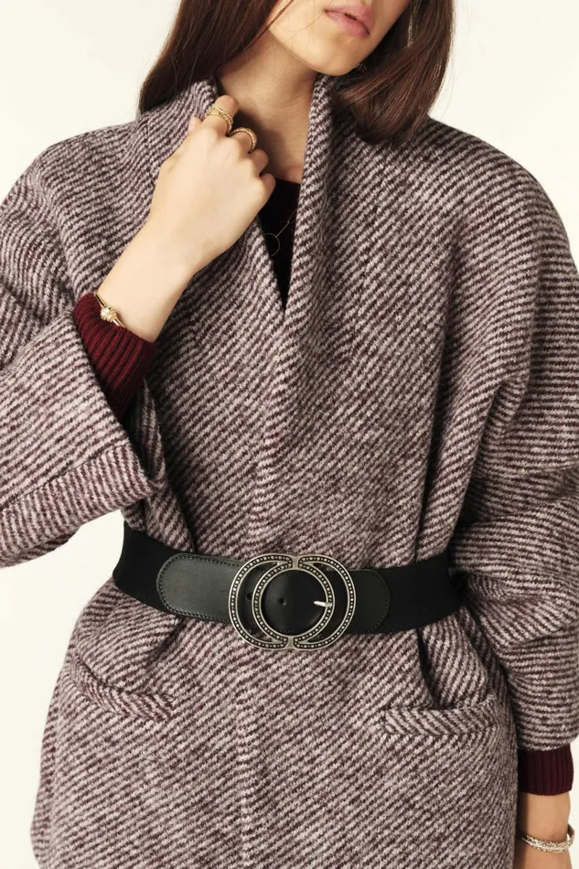 Short Tweed Coat Carole Red Women Baandsh Jackets and Coats