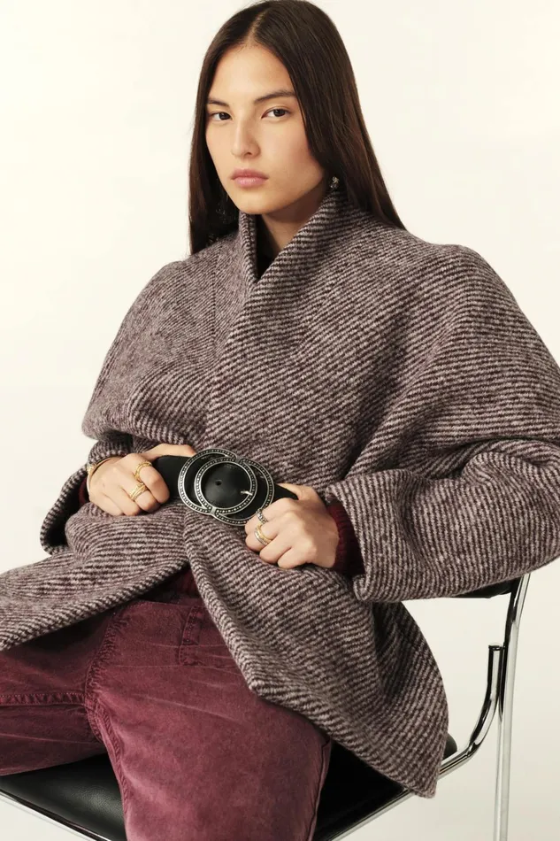 Short Tweed Coat Carole Red Women Baandsh Jackets and Coats