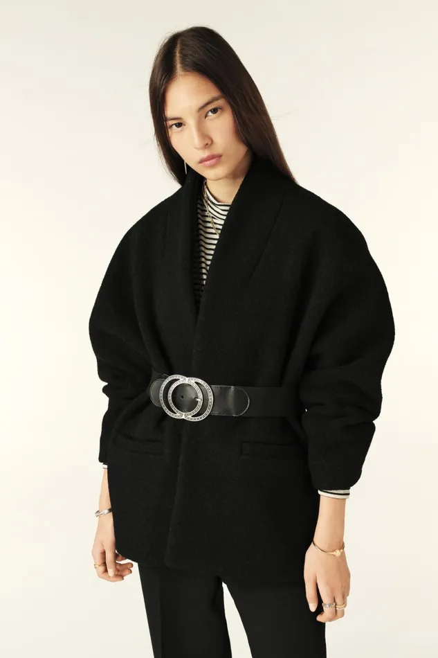 Short Tweed Coat Carole Red Women Baandsh Jackets and Coats