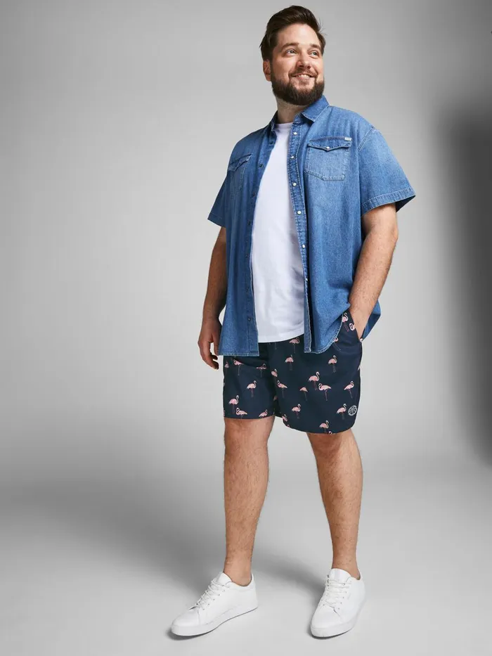 Shorts JACK and JONES Mens BALI AKM SAFARI PLUS SIZE SWIM SHORTS Blue Navy Blazer Gift Ideas