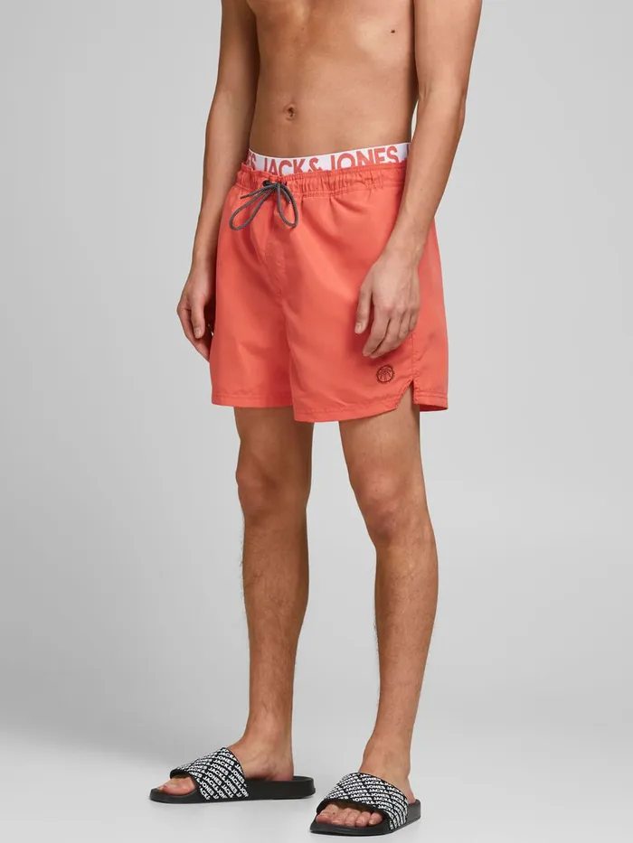 Shorts JACK and JONES Mens BALI AKM SWIM SHORTS Orange Hot Coral Cheap On Sale