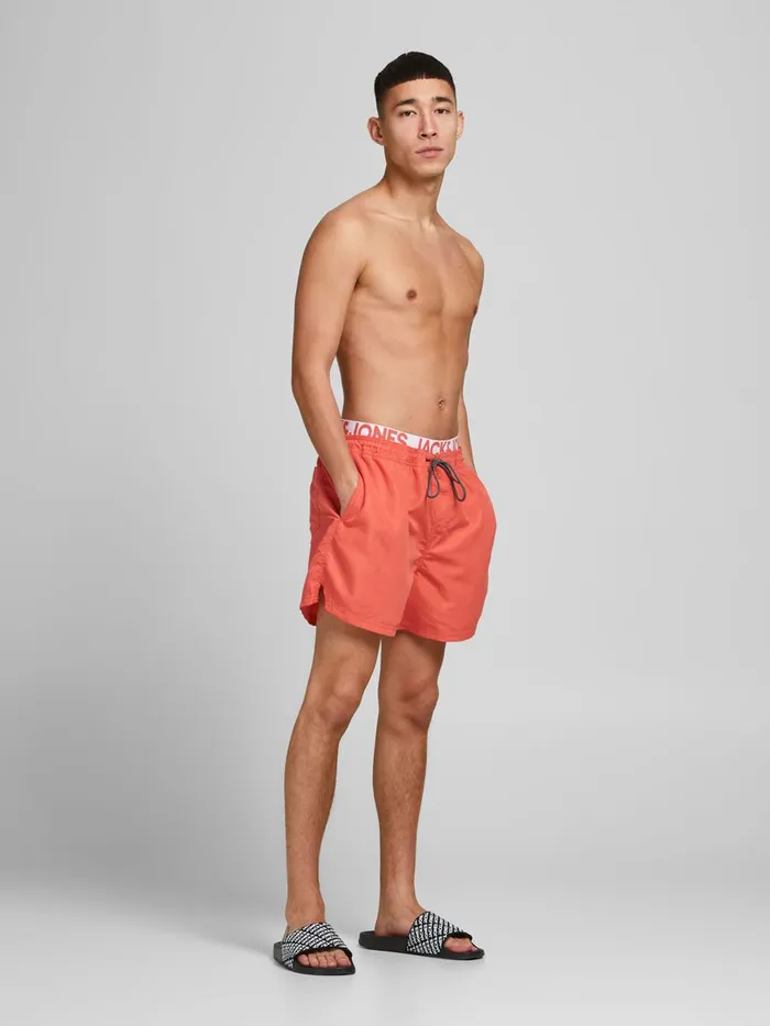 Shorts JACK and JONES Mens BALI AKM SWIM SHORTS Orange Hot Coral Cheap On Sale