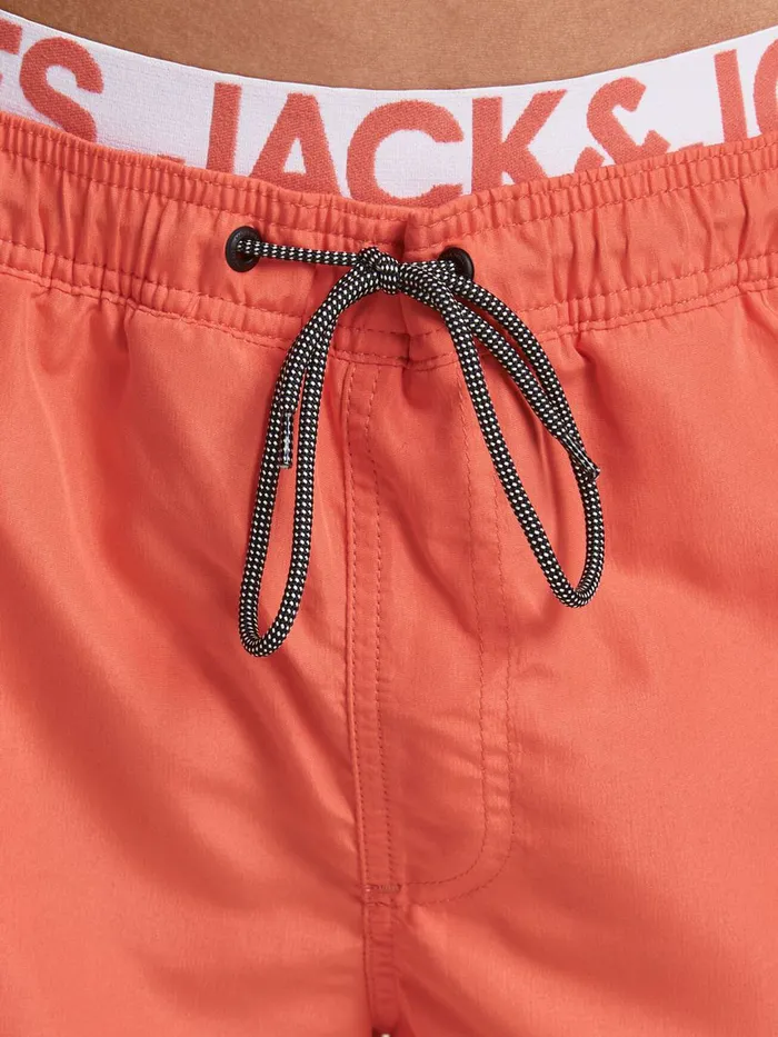 Shorts JACK and JONES Mens BALI AKM SWIM SHORTS Orange Hot Coral Cheap On Sale