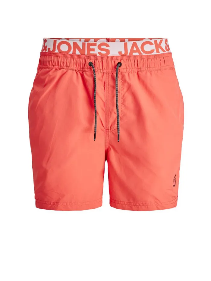 Shorts JACK and JONES Mens BALI AKM SWIM SHORTS Orange Hot Coral Cheap On Sale