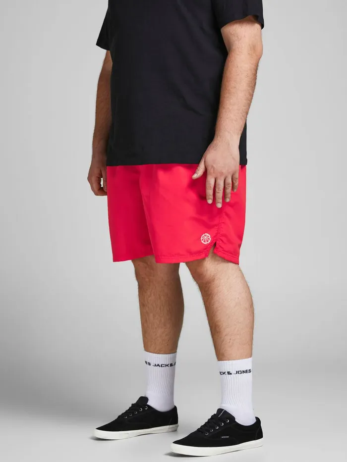 Shorts JACK and JONES Mens BALI SOLID PLUS SIZE SWIM SHORTS Red Flame Scarlet For Sale