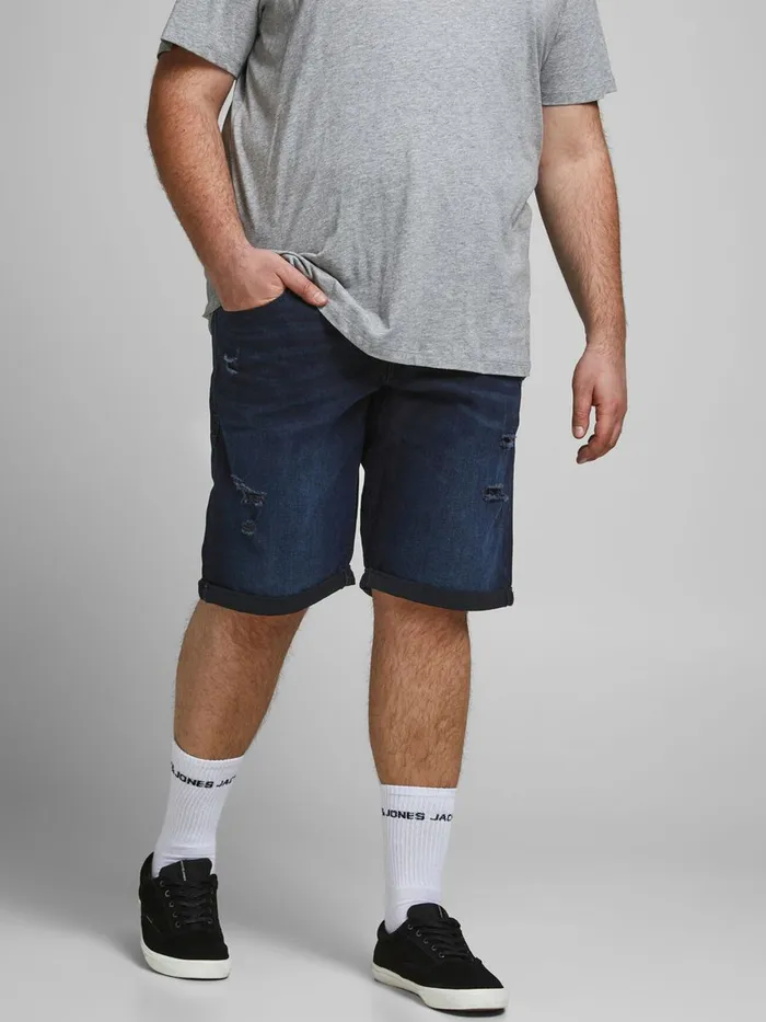 Shorts JACK and JONES Mens RICK ORIGINAL AGI 021 PLUS SIZE DENIM SHORTS Blue Blue Denim Popular Shorts JACK and JONES Mens RICK ORIGINAL AGI 021 PLUS SIZE DENIM SHORTS Blue Blue Denim Popular
