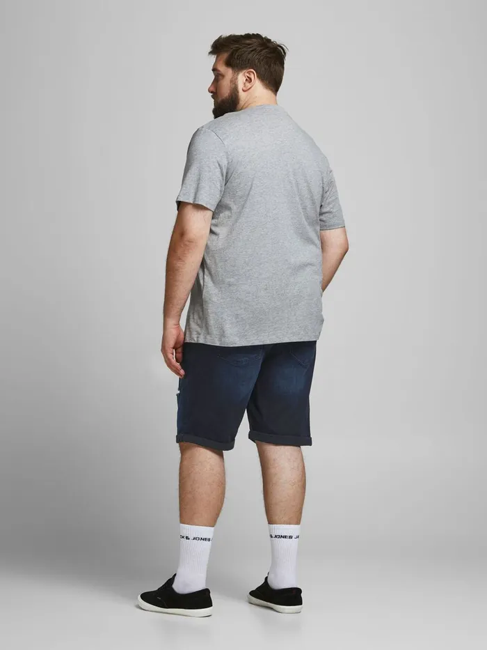 Shorts JACK and JONES Mens RICK ORIGINAL AGI 021 PLUS SIZE DENIM SHORTS Blue Blue Denim Popular