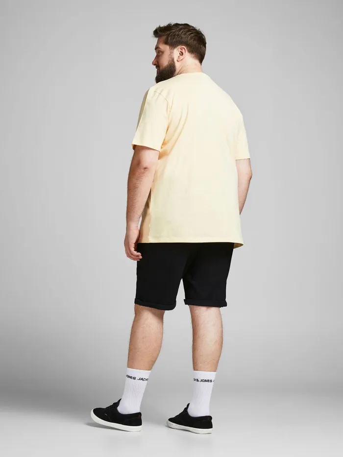 Shorts JACK and JONES Mens RICK ORIGINAL PLUS SIZE DENIM SHORTS Black Black Denim Gift for Friend