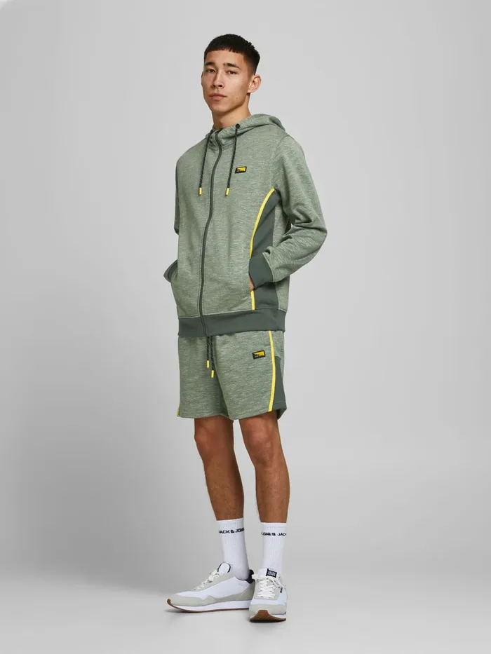 Shorts JACK and JONES Mens SPORTY NB SWEAT SHORTS Green Oil Green Cheap On Sale