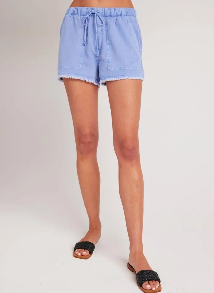Shorts Women Bella Dahl Frayed Hem Pocket Short 8211 Peri Blue