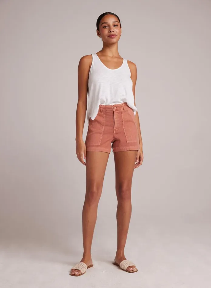 Shorts Women Bella Dahl Sol Utility Tab Trouser Short 8211 Sedona Sun