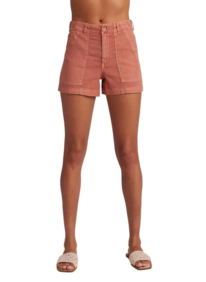 Shorts Women Bella Dahl Sol Utility Tab Trouser Short 8211 Sedona Sun