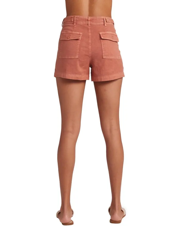Shorts Women Bella Dahl Sol Utility Tab Trouser Short 8211 Sedona Sun