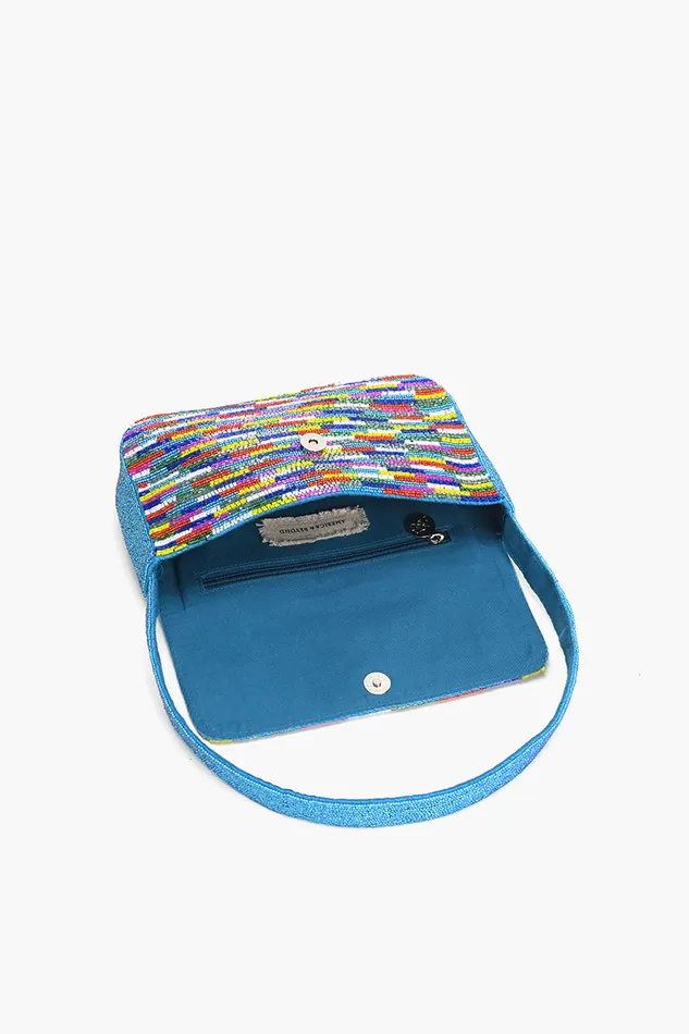 Shoulder Bags America and Beyond Women Cobalt Canvas Spectrum Shoulder Bag
