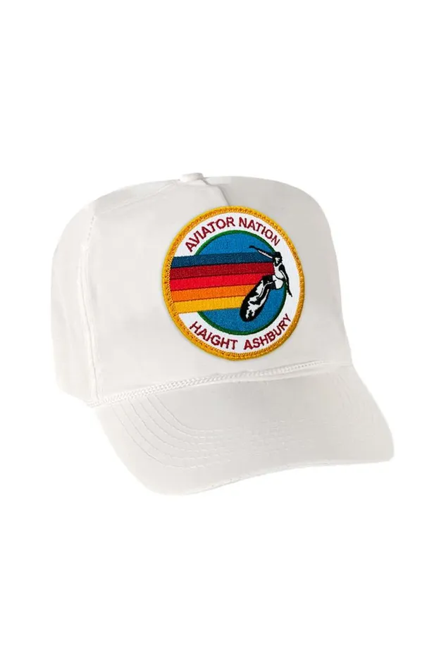 Signature Haight Ashbury Vintage Nylon Trucker Hat WomenMen Aviator Nation Trucker Hats
