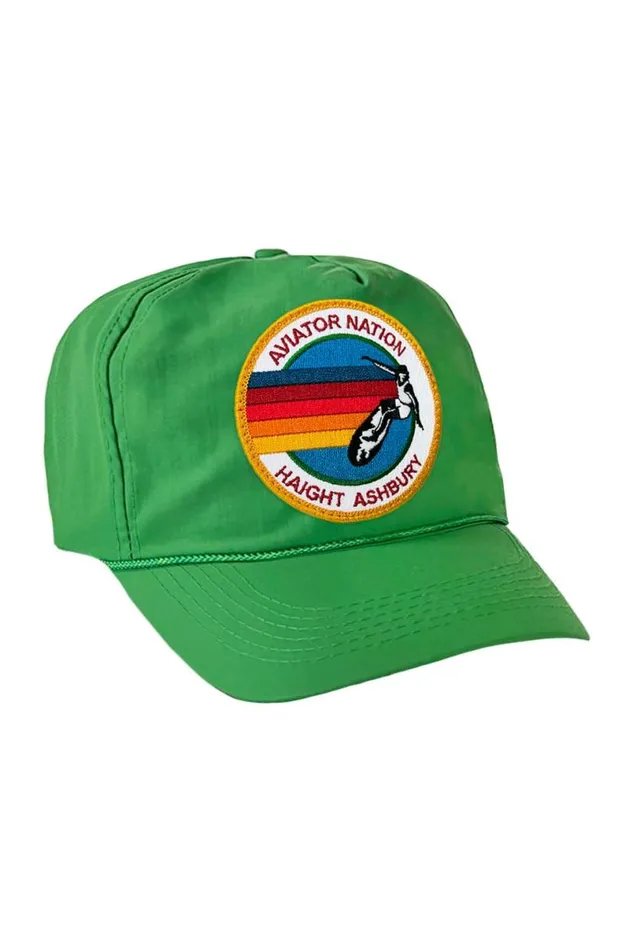 Signature Haight Ashbury Vintage Nylon Trucker Hat WomenMen Aviator Nation Trucker Hats