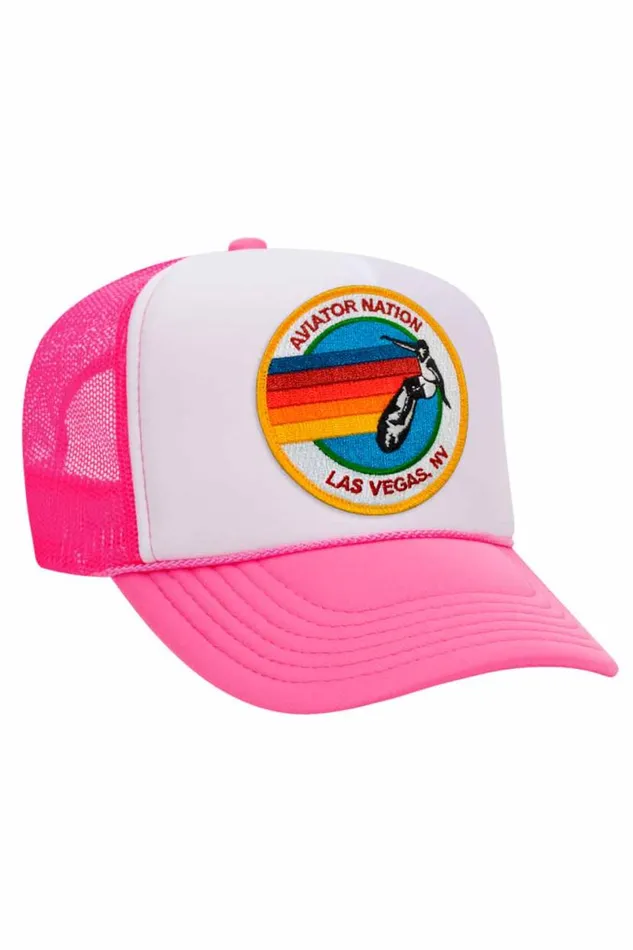 Signature Las Vegas 8211 Vintage Low Rise Trucker WomenMen Aviator Nation Trucker Hats