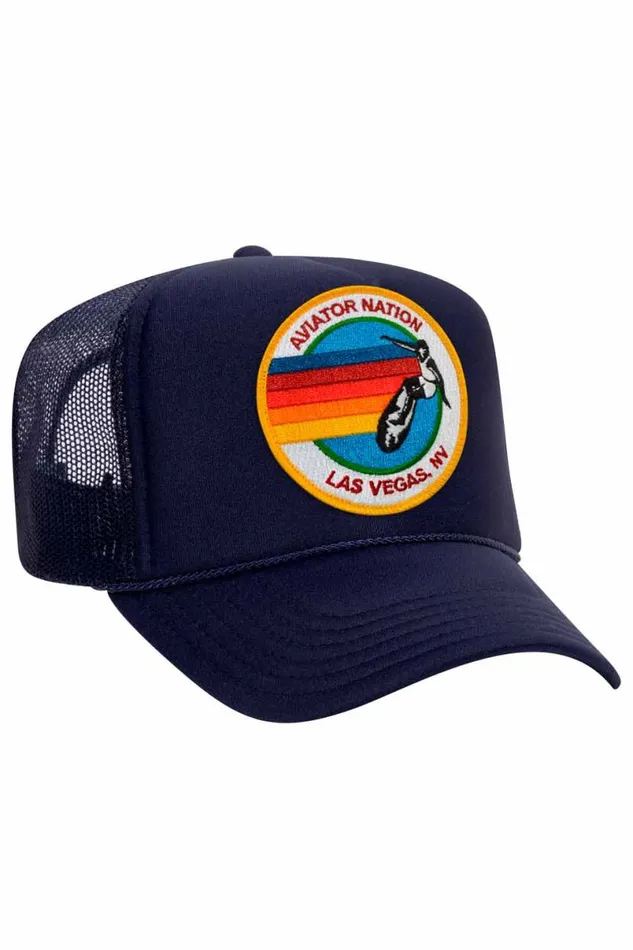 Signature Las Vegas 8211 Vintage Low Rise Trucker WomenMen Aviator Nation Trucker Hats