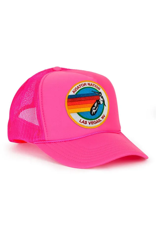Signature Las Vegas 8211 Vintage Low Rise Trucker WomenMen Aviator Nation Trucker Hats