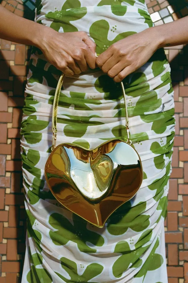 Simon Miller Bags Women Molded Heart Bag In Star Gold