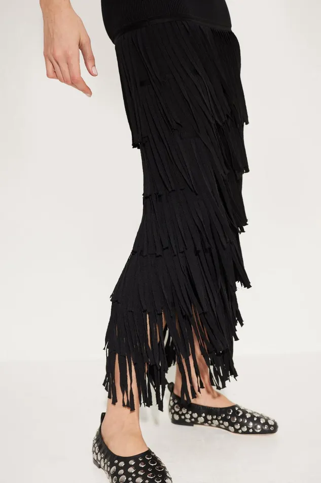 Simon Miller Dresses Women Za Za Fringe Dress In Black