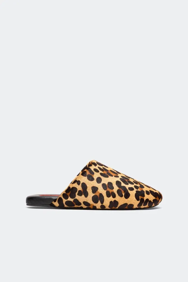 Simon Miller Flats Women Simon Miller Haircalf Bubble Slipper In Cheetah
