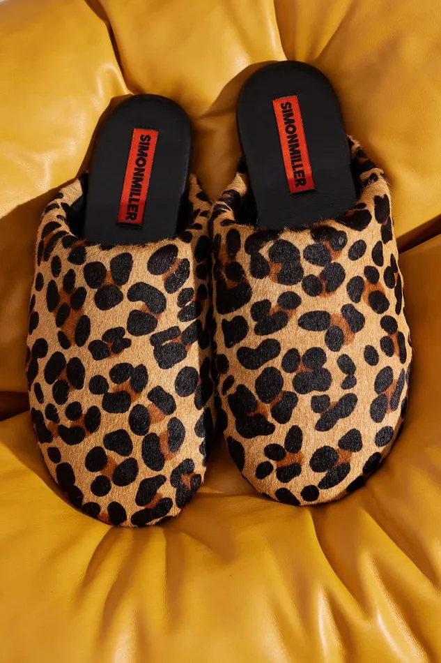 Simon Miller Flats Women Simon Miller Haircalf Bubble Slipper In Cheetah Simon Miller Flats Women Simon Miller Haircalf Bubble Slipper In Cheetah