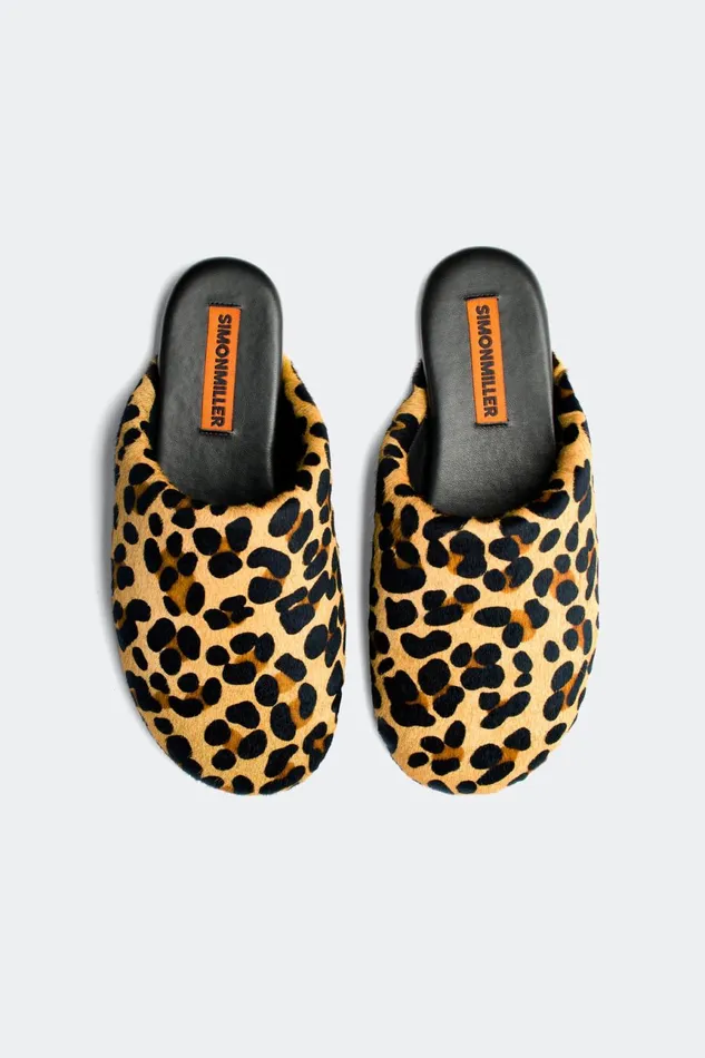 Simon Miller Flats Women Simon Miller Haircalf Bubble Slipper In Cheetah Simon Miller Flats Women Simon Miller Haircalf Bubble Slipper In Cheetah