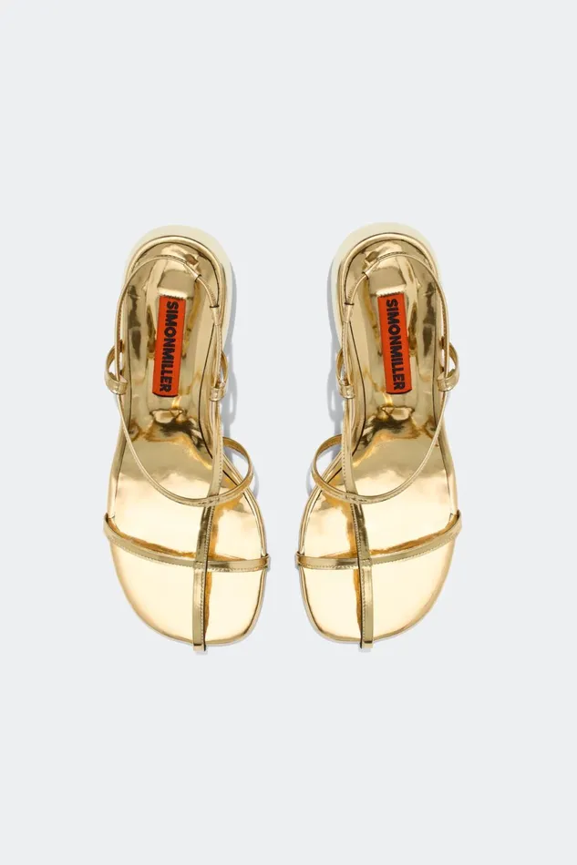 Simon Miller Heels Women Moderno Sandal In Star Gold Simon Miller Heels Women Moderno Sandal In Star Gold
