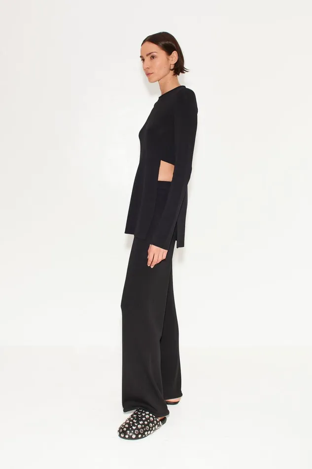 Simon Miller Tops Women Simon Miller Knits By Canoga Long Sleeve Top In Black Simon Miller Tops Women Simon Miller Knits By Canoga Long Sleeve Top In Black