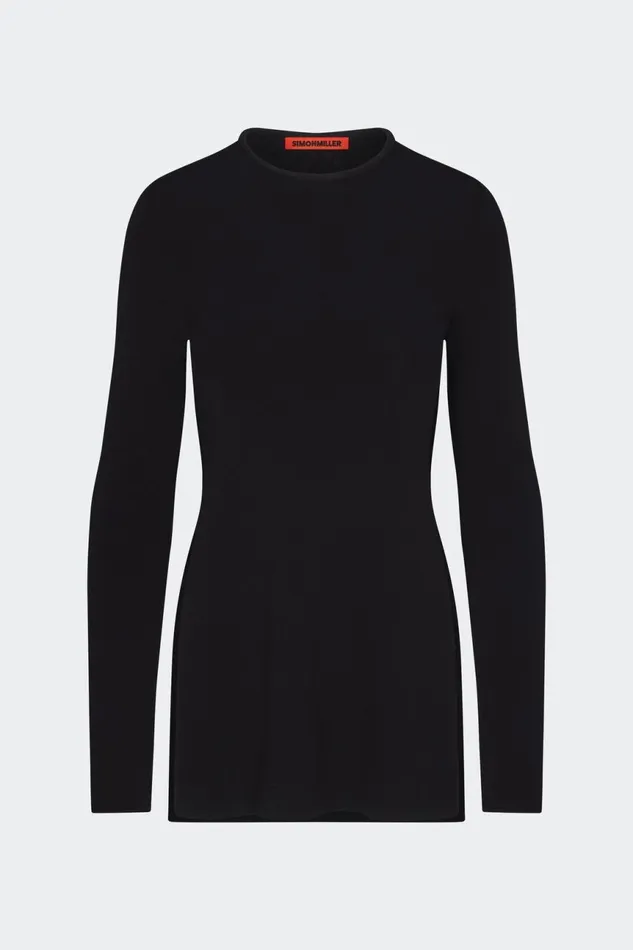 Simon Miller Tops Women Simon Miller Knits By Canoga Long Sleeve Top In Black Simon Miller Tops Women Simon Miller Knits By Canoga Long Sleeve Top In Black