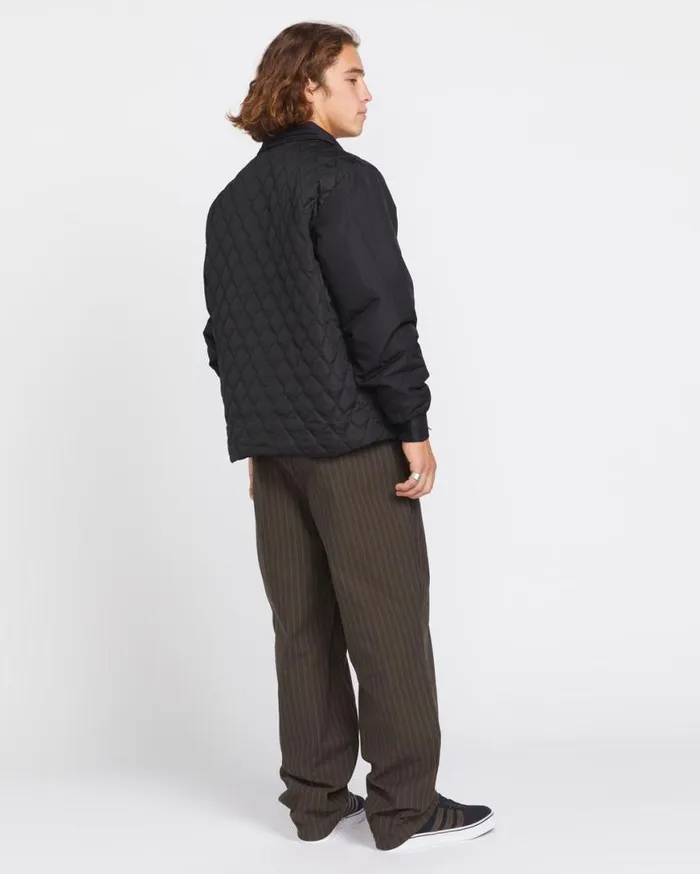 Skate Vitals Remy Stratton Quilted Jacket 8211 Black Mens Volcom Jackets and Vests