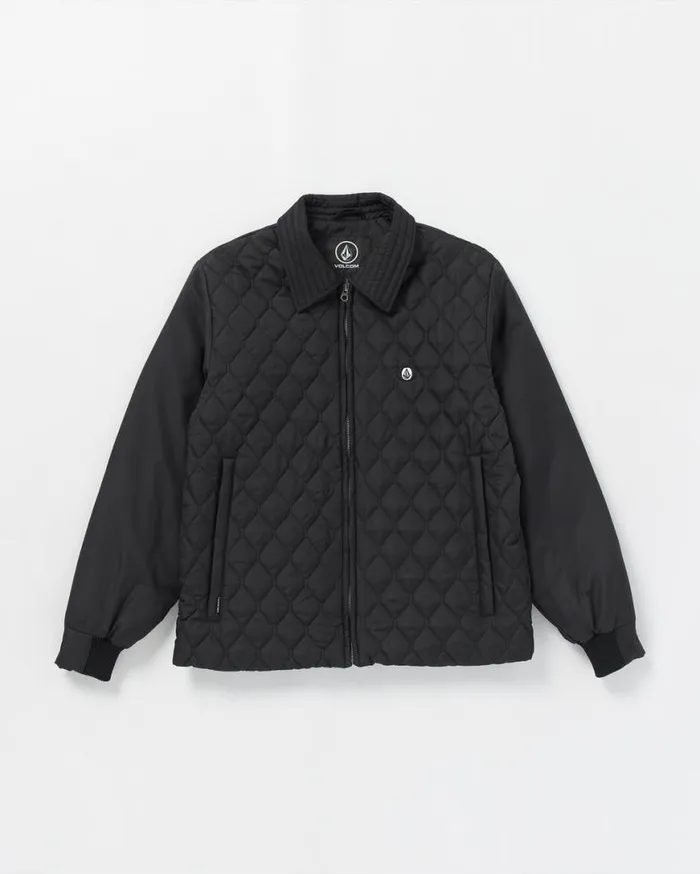 Skate Vitals Remy Stratton Quilted Jacket 8211 Black Mens Volcom Jackets and Vests