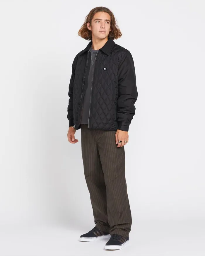 Skate Vitals Remy Stratton Quilted Jacket 8211 Black Mens Volcom Jackets and Vests