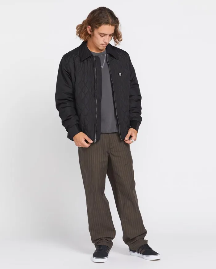 Skate Vitals Remy Stratton Quilted Jacket 8211 Black Mens Volcom Jackets and Vests
