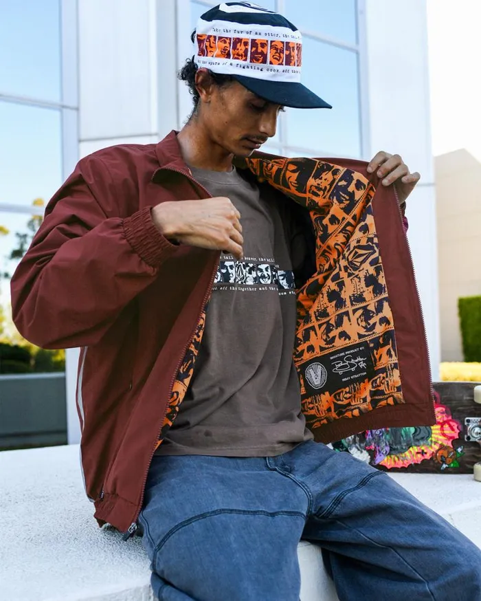 Skate Vitals Remy Stratton Track Jacket 8211 Merlot Mens Volcom Jackets and Vests