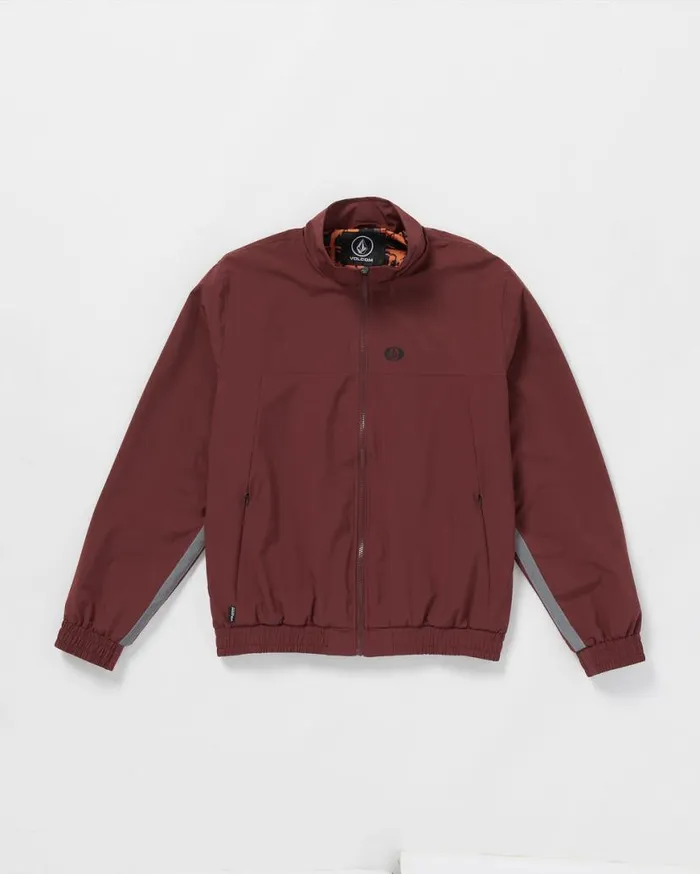 Skate Vitals Remy Stratton Track Jacket 8211 Merlot Mens Volcom Jackets and Vests