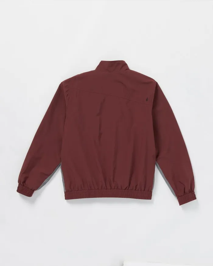 Skate Vitals Remy Stratton Track Jacket 8211 Merlot Mens Volcom Jackets and Vests