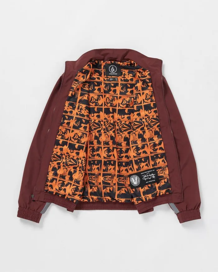 Skate Vitals Remy Stratton Track Jacket 8211 Merlot Mens Volcom Jackets and Vests