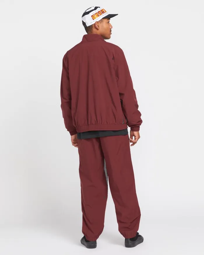 Skate Vitals Remy Stratton Track Jacket 8211 Merlot Mens Volcom Jackets and Vests