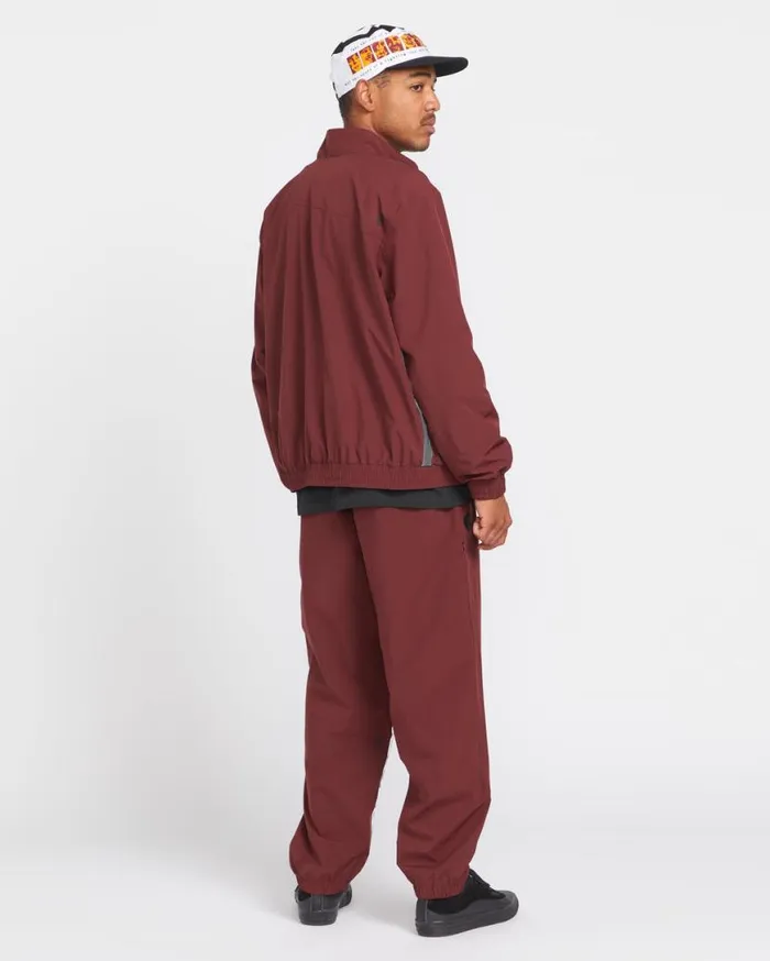 Skate Vitals Remy Stratton Track Jacket 8211 Merlot Mens Volcom Jackets and Vests