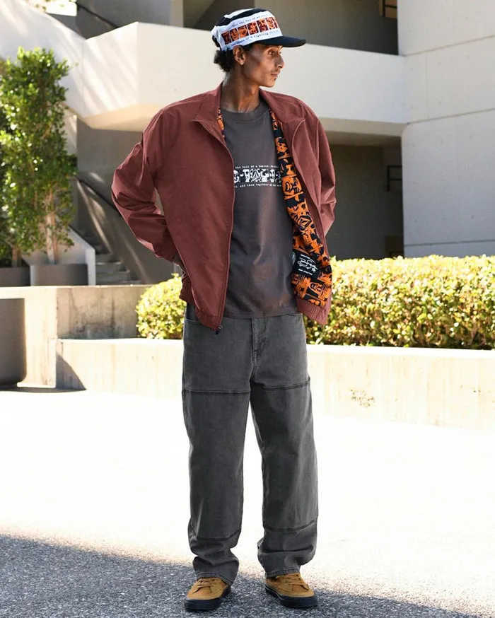 Skate Vitals Remy Stratton Track Jacket 8211 Merlot Mens Volcom Jackets and Vests