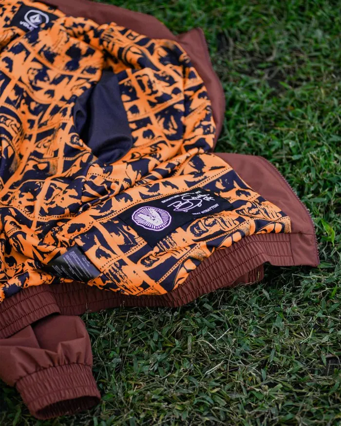 Skate Vitals Remy Stratton Track Jacket 8211 Merlot Mens Volcom Jackets and Vests