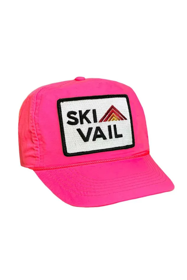Ski Vail 8211 Vintage Nylon Trucker Hat WomenMen Aviator Nation Trucker Hats