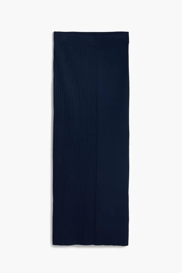 Skirts And Shorts Women Desigual Ribbed Knit Skirt Blue