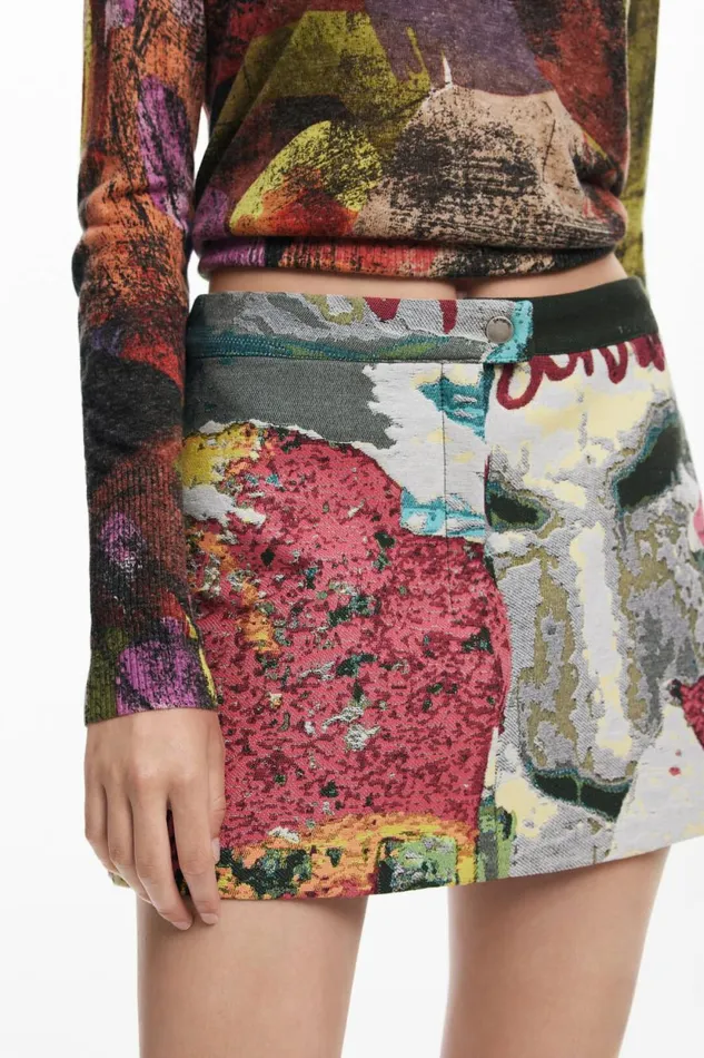 Skirts And Shorts Women Desigual Short Floral Skirt M Christian Lacroix Materialfinishes